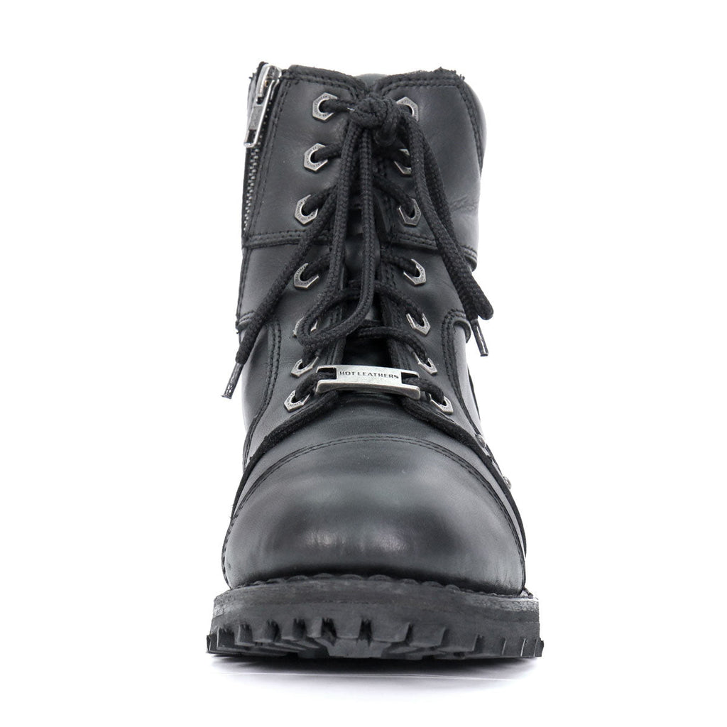 Hot Leathers Women's Studded Outlaw Black Logger Boots - BTL1010