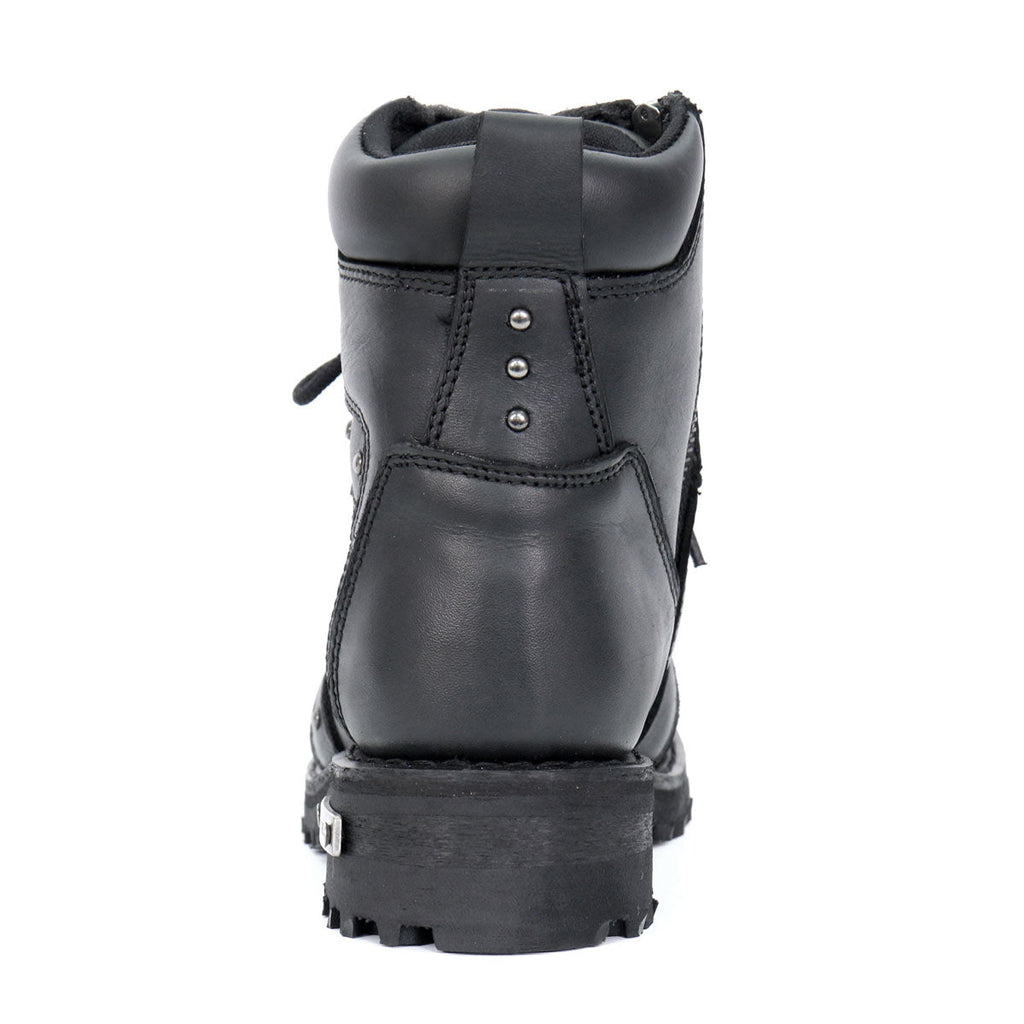 Hot Leathers Women's Studded Outlaw Black Logger Boots - BTL1010