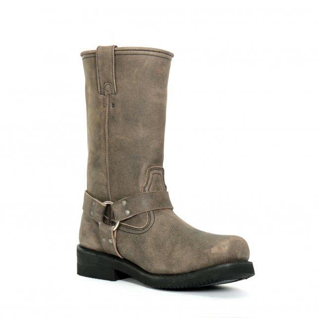 Hot Leathers Men's Dust Rider Stone-Wash Brown Harness Boots - BTM1003
