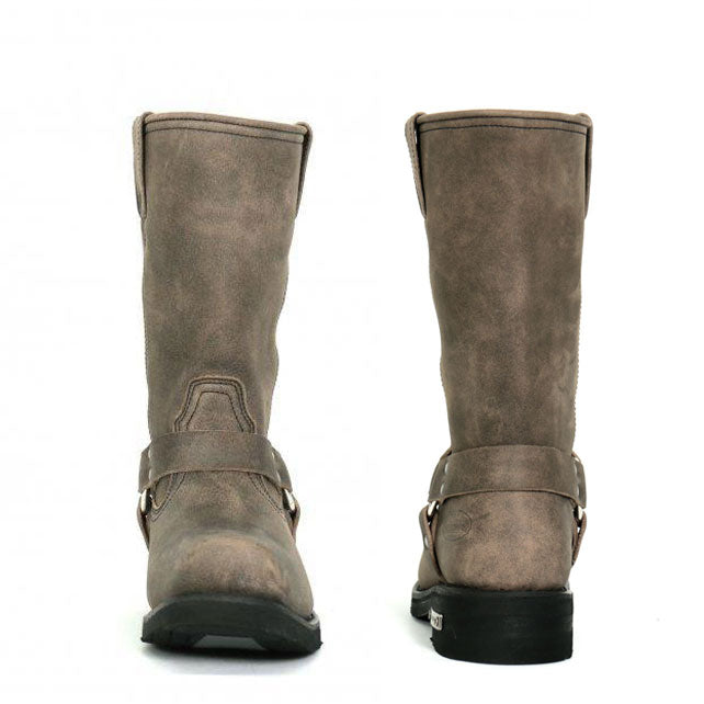 Hot Leathers Men's Dust Rider Stone-Wash Brown Harness Boots - BTM1003