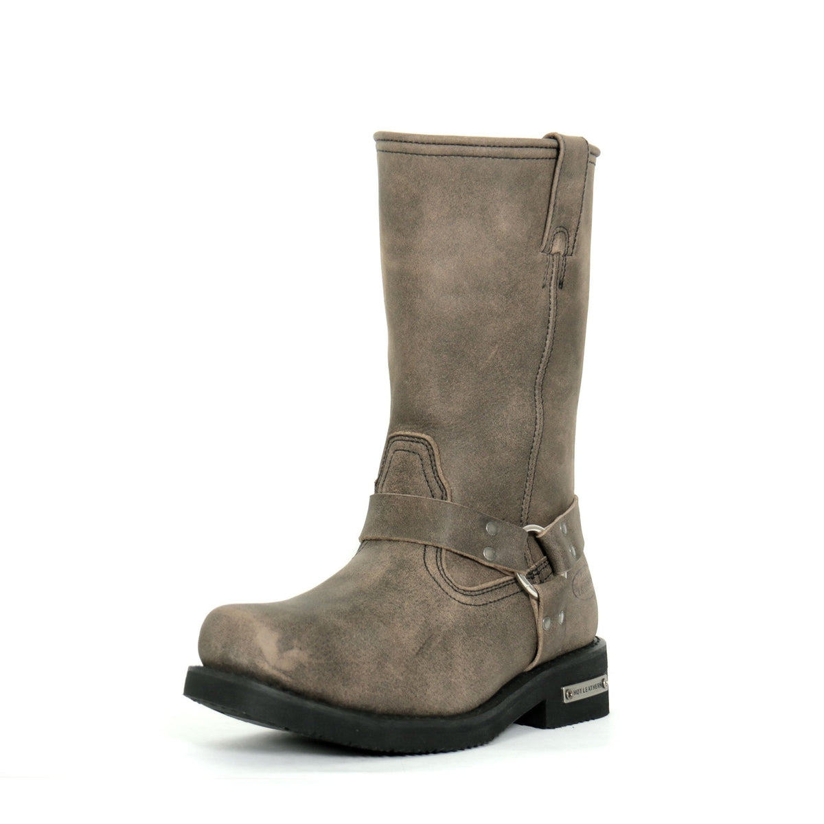 Hot Leathers Men's Dust Rider Stone-Wash Brown Harness Boots - BTM1003