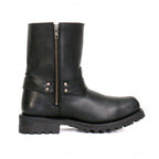 Hot Leathers Men's Short Fuse Black Harness Boots - BTM1004
