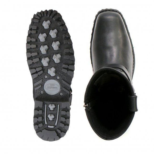 Hot Leathers Men's Short Fuse Black Harness Boots - BTM1004
