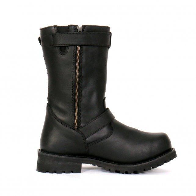 Hot Leathers Men's Road Forge Black Engineer Boots - BTM1005
