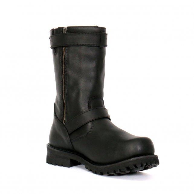 Hot Leathers Men's Road Forge Black Engineer Boots - BTM1005