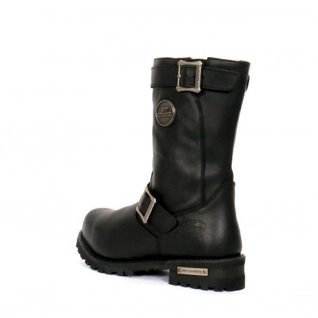 Hot Leathers Men's Road Forge Black Engineer Boots - BTM1005