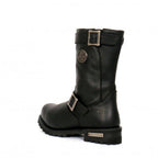 Hot Leathers Men's Road Forge Black Engineer Boots - BTM1005
