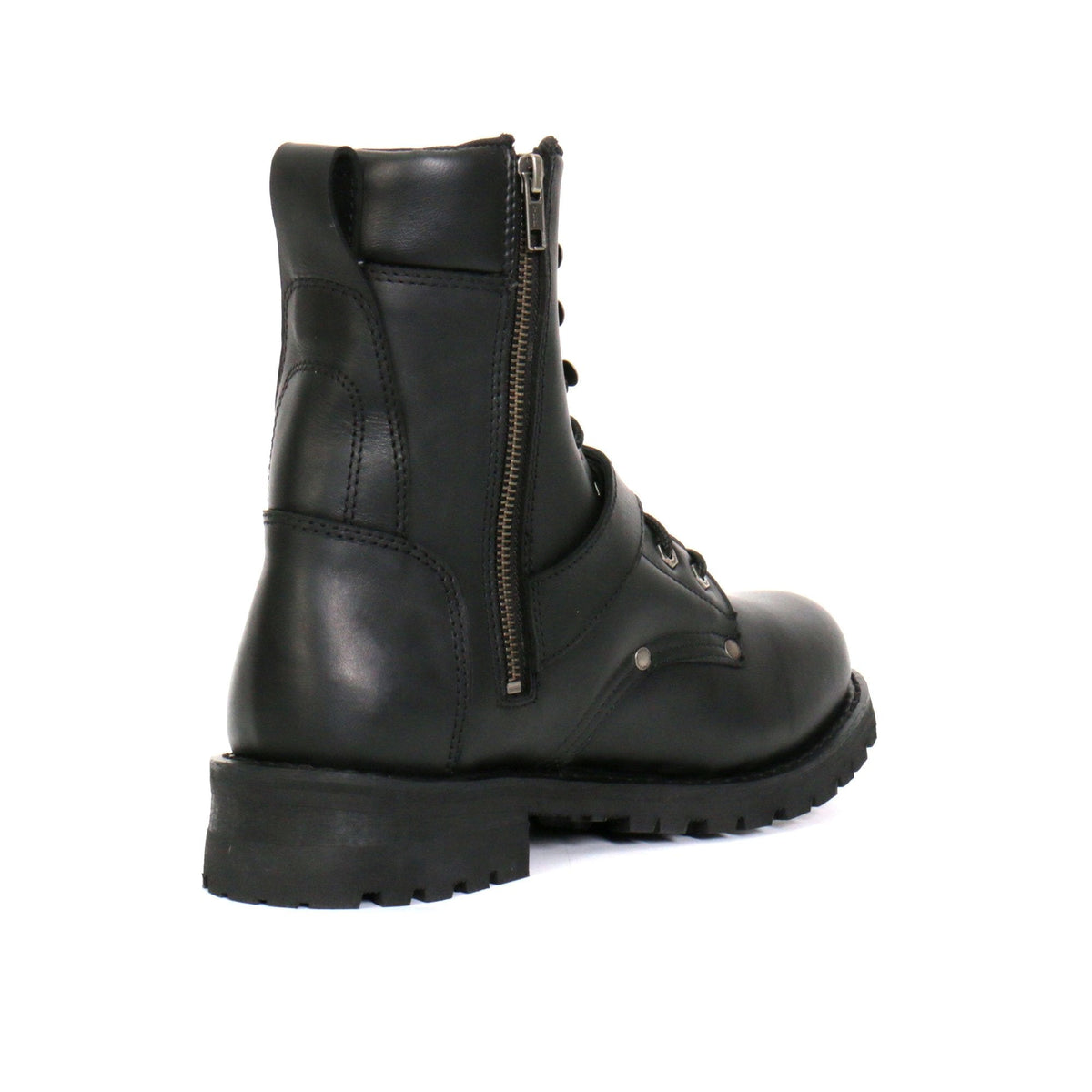 Hot Leathers Men's Iron Buckle Black Logger Boots - BTM1006