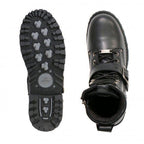 Hot Leathers Men's Iron Buckle Black Logger Boots - BTM1006
