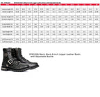 Hot Leathers Men's Iron Buckle Black Logger Boots - BTM1006