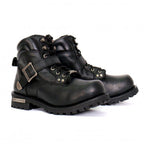 Hot Leathers Men's Road Scout Black Logger Boots - BTM1007