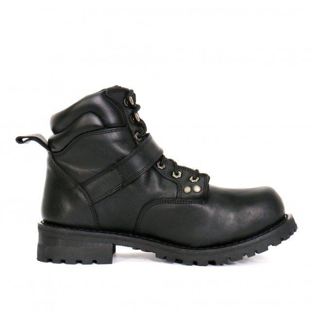 Hot Leathers Men's Road Scout Black Logger Boots - BTM1007