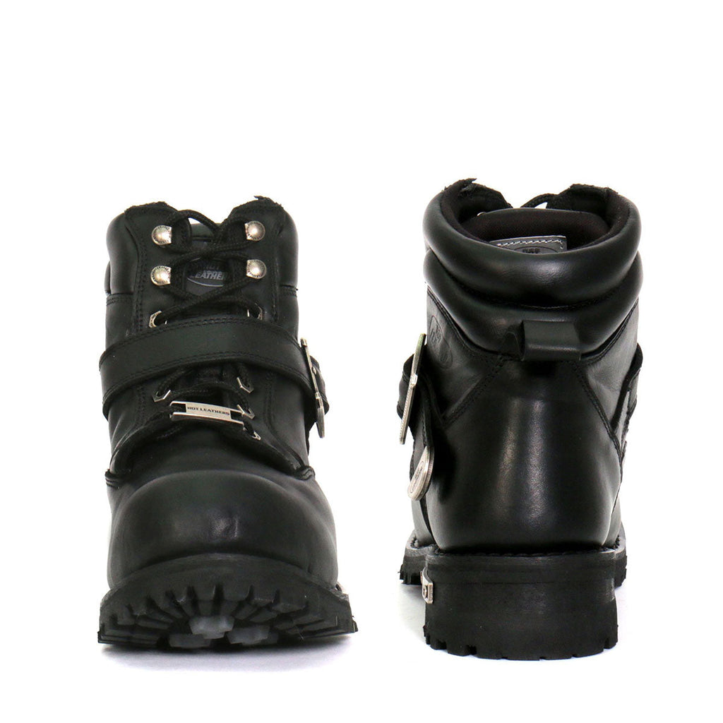 Hot Leathers Men's Road Scout Black Logger Boots - BTM1007