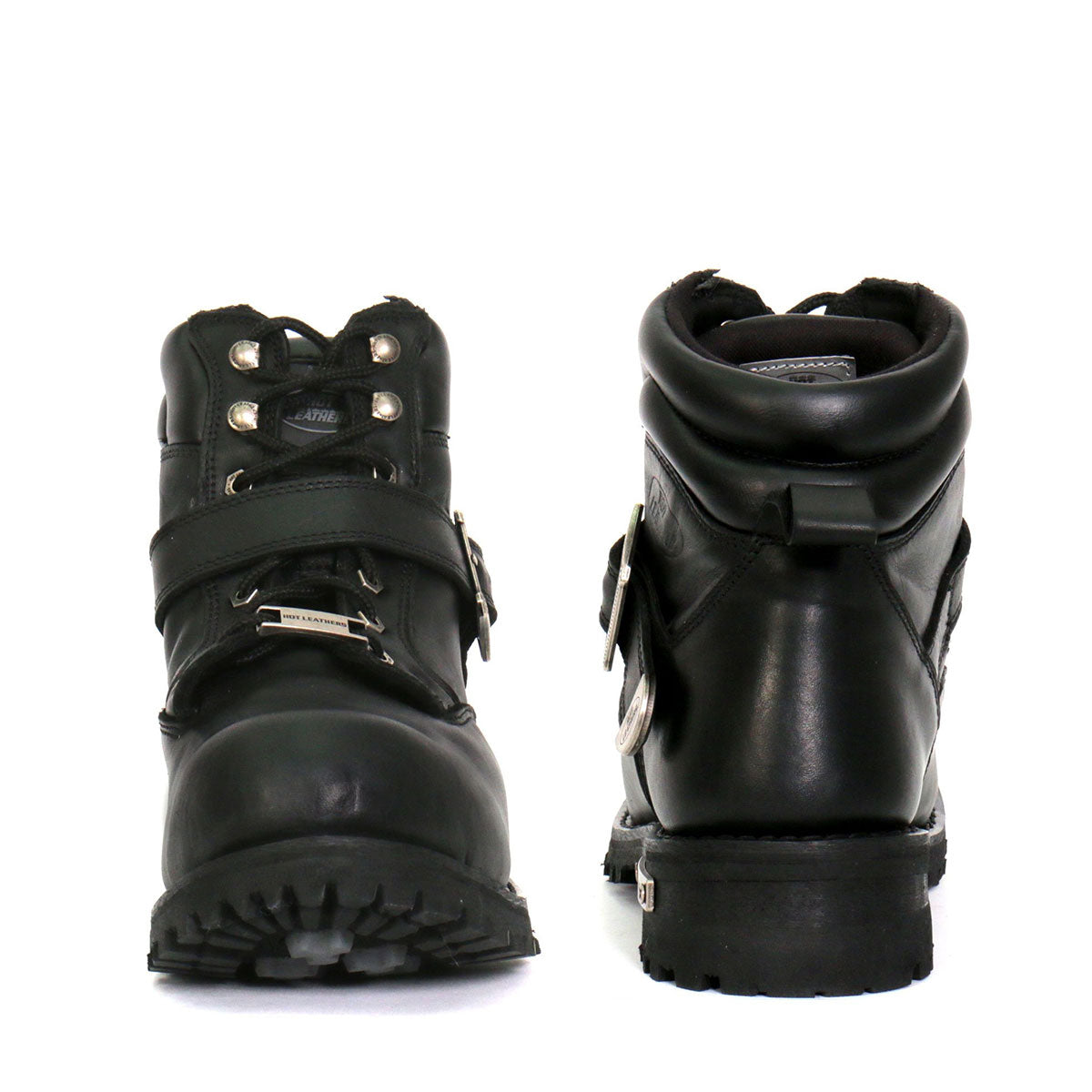 Hot Leathers Men's Road Scout Black Logger Boots - BTM1007