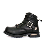 Hot Leathers Men's Road Scout Black Logger Boots - BTM1007