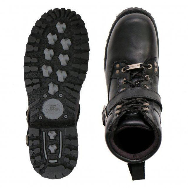 Hot Leathers Men's Road Scout Black Logger Boots - BTM1007