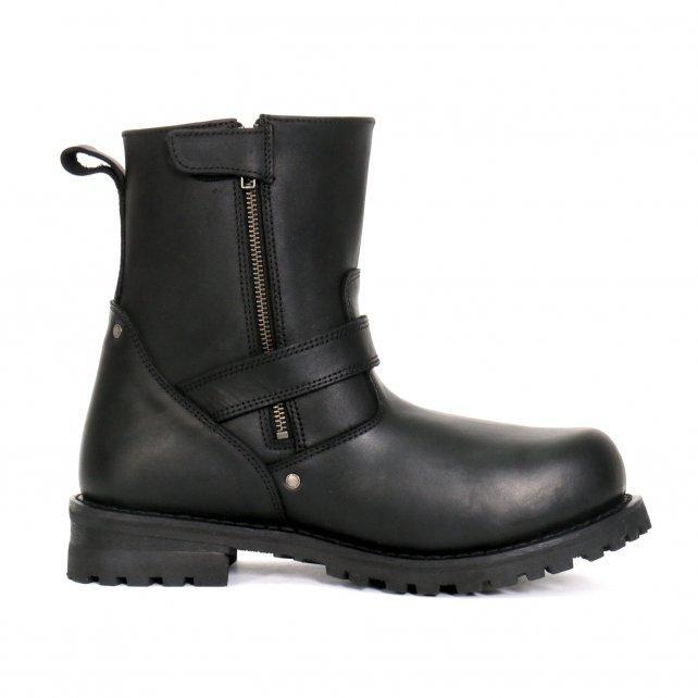 Hot Leathers Men's Blacktop Engineer Black Engineer Boots - BTM1008