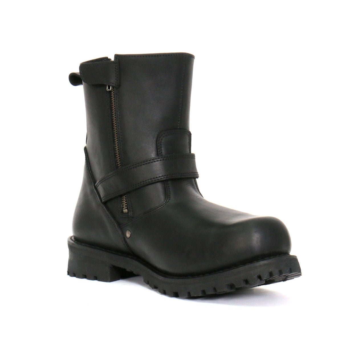 Hot Leathers Men's Blacktop Engineer Black Engineer Boots - BTM1008