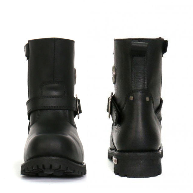Hot Leathers Men's Blacktop Engineer Black Engineer Boots - BTM1008