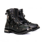 Hot Leathers Men's Crossfire Black Lace-Up Boots - BTM1009