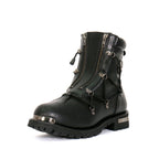 Hot Leathers Men's Crossfire Black Lace-Up Boots - BTM1009