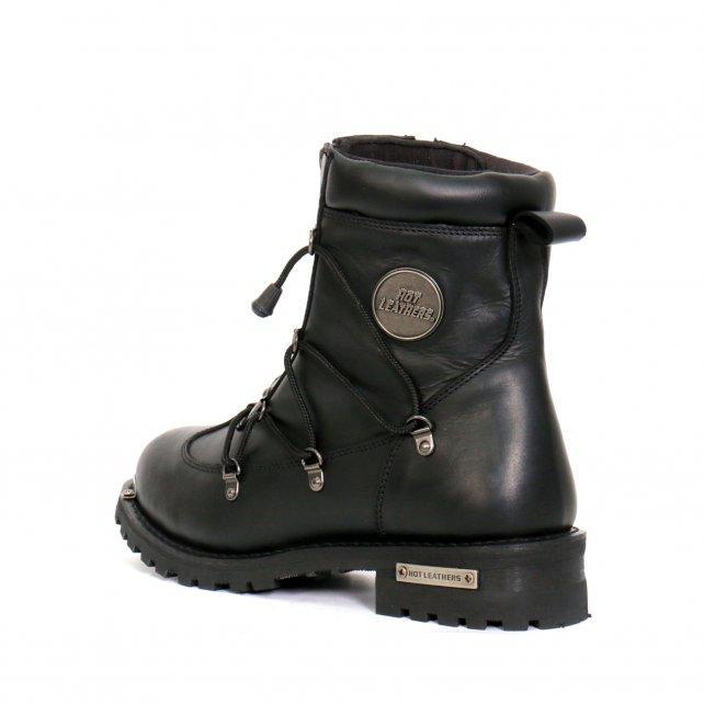 Hot Leathers Men's Crossfire Black Lace-Up Boots - BTM1009