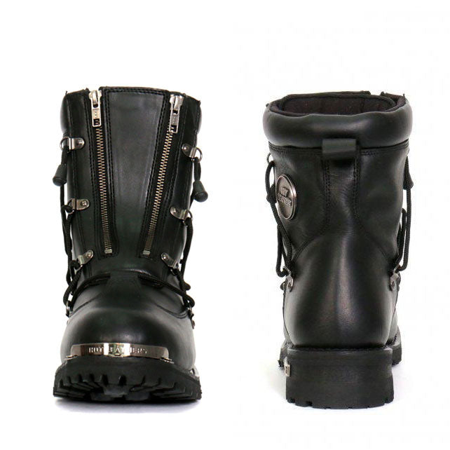 Hot Leathers Men's Crossfire Black Lace-Up Boots - BTM1009