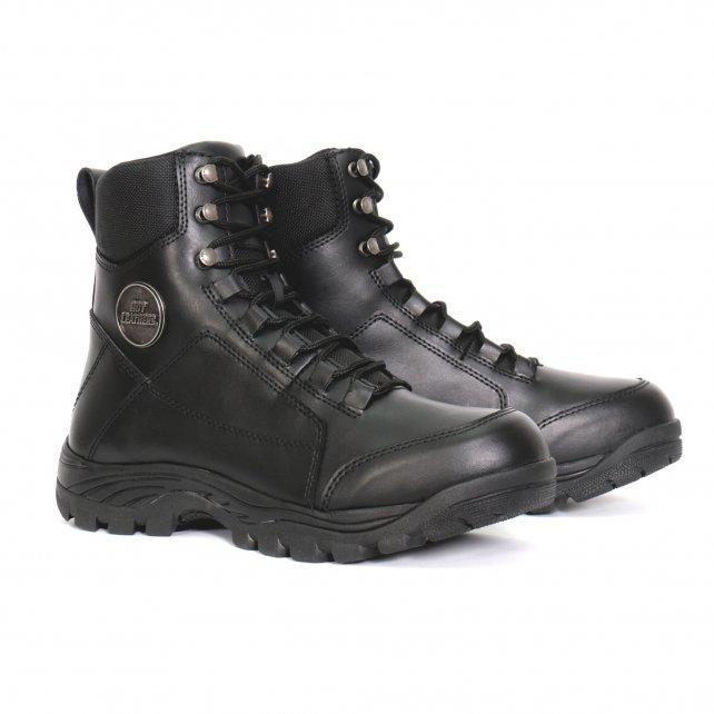 Hot Leathers Men's Road Patrol Black Lace-Up Boots - BTM1010