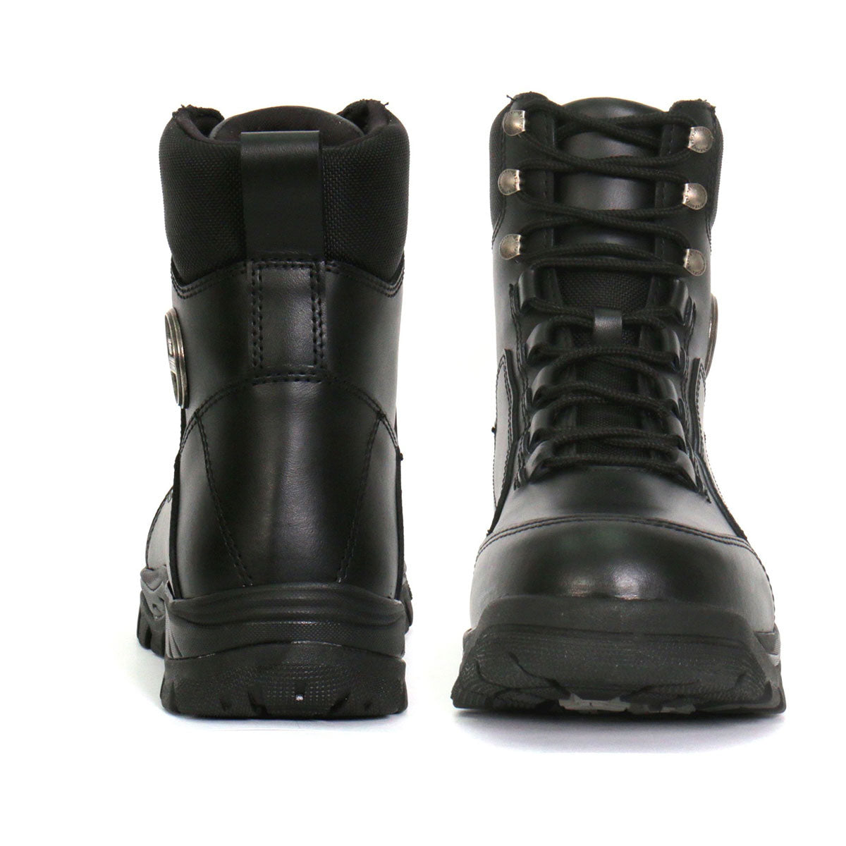 Hot Leathers Men's Road Patrol Black Lace-Up Boots - BTM1010
