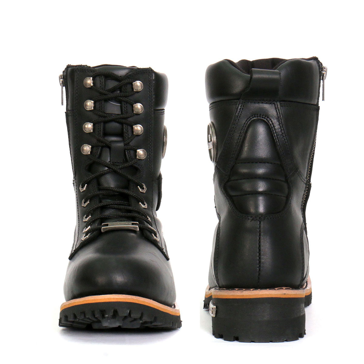 Hot Leathers Men's Two-Tone Renegade Black Logger Boots - BTM1011