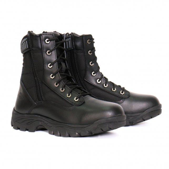 Hot Leathers Men's Night Patrol Black Lace-Up Boots - BTM1012