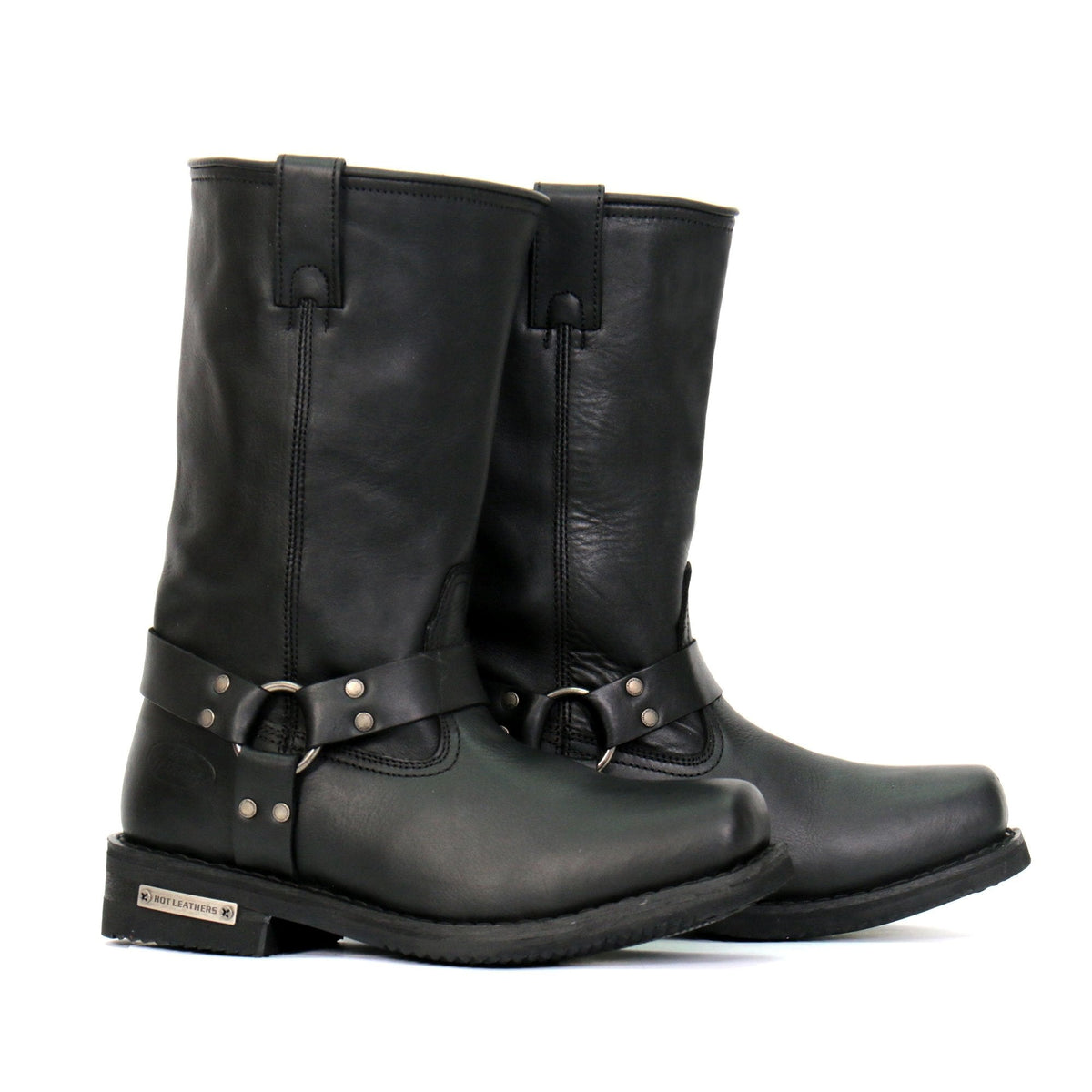 Hot Leathers Men's Midnight Harness Black Harness Boots - BTM1016