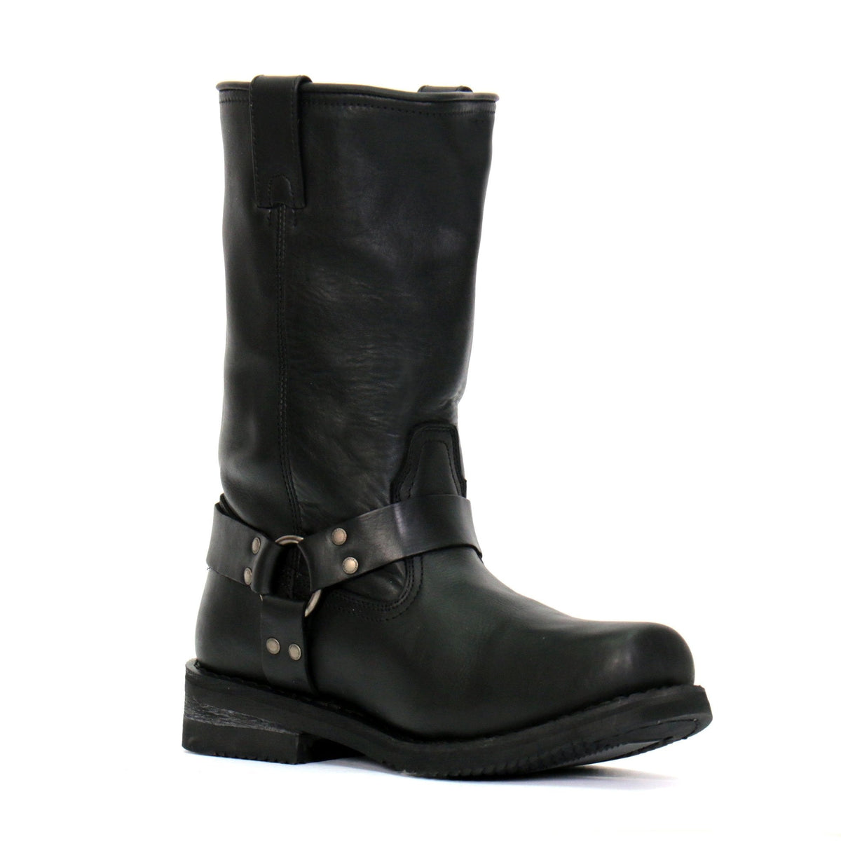 Hot Leathers Men's Midnight Harness Black Harness Boots - BTM1016
