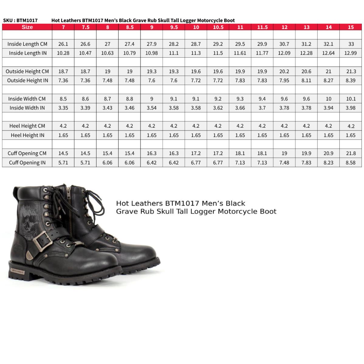 Hot Leathers Men's Graveyard Shift Black Logger Boots - BTM1017
