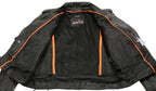 Men’s Premium Buffalo Leather Motorcycle Jacket with and Adjustable Side Laces BZ1511