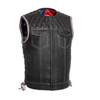 Captain Men's Motorcycle Leather Vest Avanzar Leather