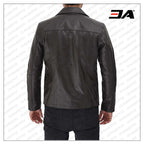 Parrish Cowhide Leather Dark Brown Casual Jacket