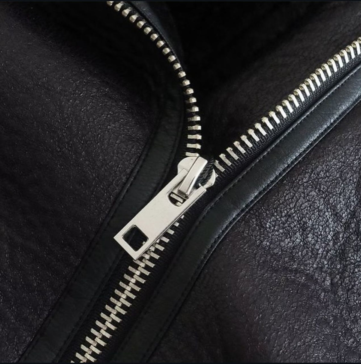 Women's Black Shearling Bomber Leather jacket