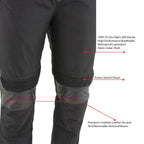 Milwaukee Leather MPM5728 Men’s Black Tri-Tex and Leather Motorcycle Biker Racing Pants w/ CE Armor Protection