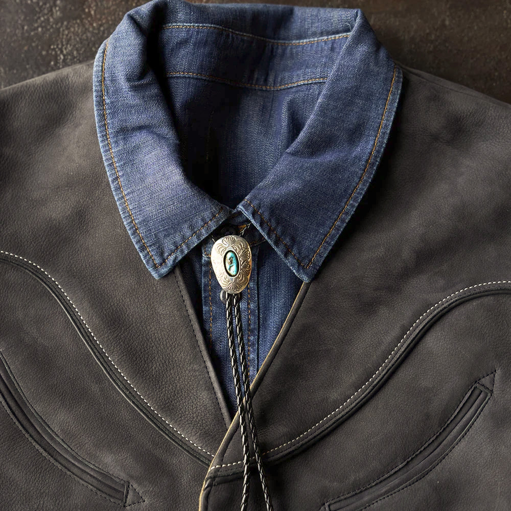 Men’s Charcoal Nubuck Cowboy Vest