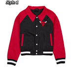 Bulls Black and Red Throwback Jacket