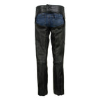 Milwaukee Leather USA MADE MLCHL5001 Women's Black Shade Premium Leather Motorcycle Chaps