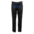 Hot Leathers CHL5001 USA Made Women's 'Shade' Black Premium Leather Motorcycle Chaps