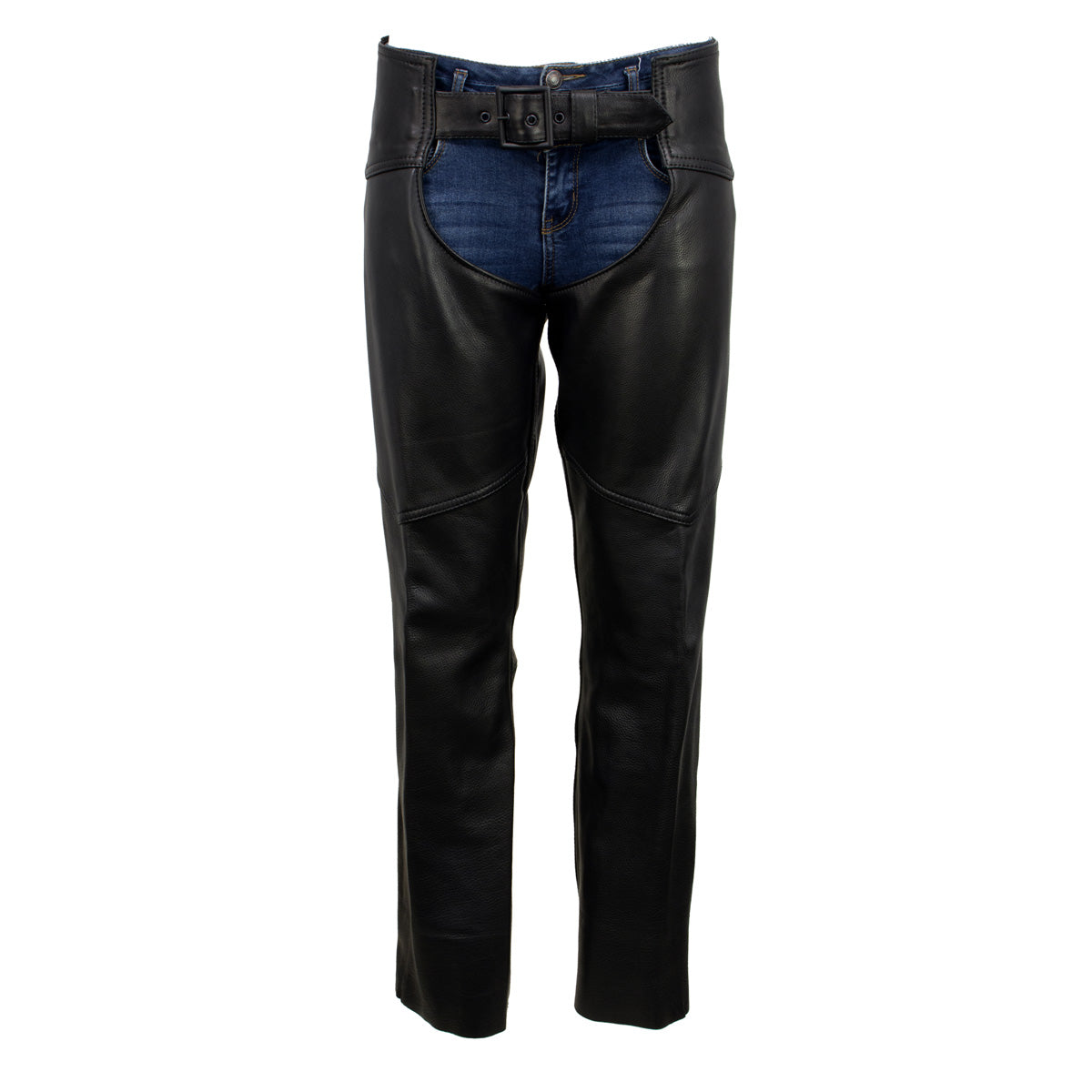 Milwaukee Leather USA MADE MLCHL5001 Women's Black Shade Premium Leather Motorcycle Chaps