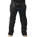 Hot Leathers CHM5001 USA Made Men's Classic Black Premium Leather Motorcycle Chaps