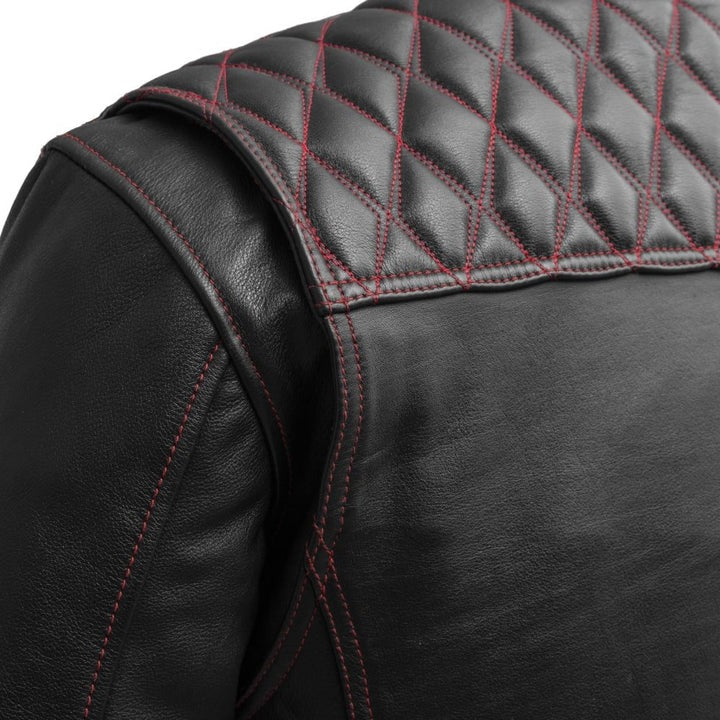 Men’s Café Racer Leather Motorcycle Jacket