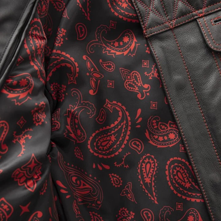 Men’s Café Racer Leather Motorcycle Jacket