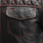 Men’s Café Racer Leather Motorcycle Jacket