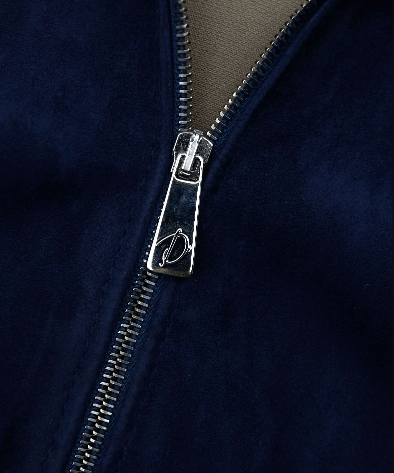 Women's Royal Blue Suede Bomber Leather Jacket