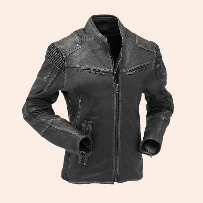 Classic Mens Vintage Cafe Racer Leather Jacket